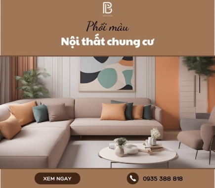 Cách phối màu nội thất chung cư