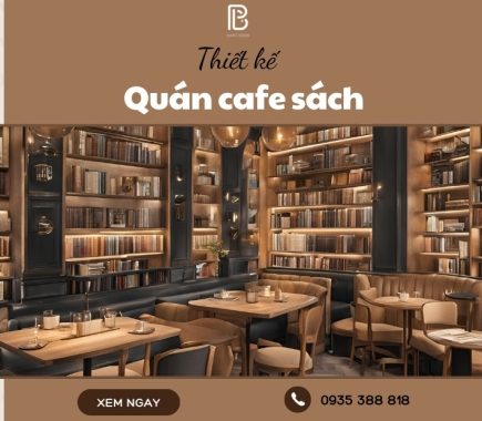 Thiết Kế Quán Cafe Sách Thư Giãn, Yên Tĩnh