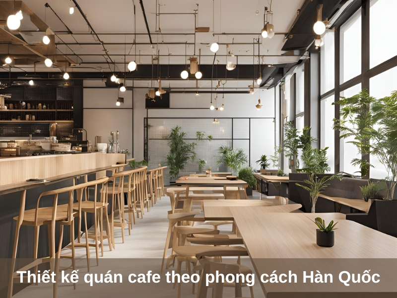 thiet ke quan cafe theo phong cach han quoc