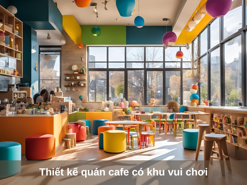 thiet ke quan cafe co khu vui choi