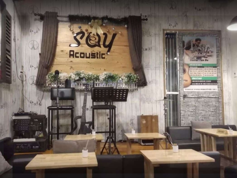 thiet ke quan cafe ket hop bieu dien acoustic