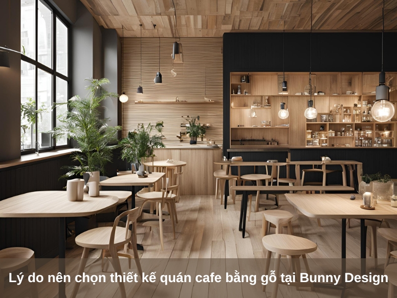 ly do nen chon thiet ke quan cafe bang go tai bunny design