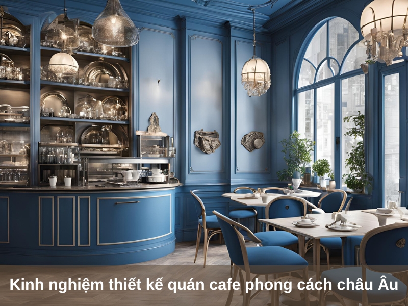 kinh nghiem thiet ke quan cafe phong cach chau au