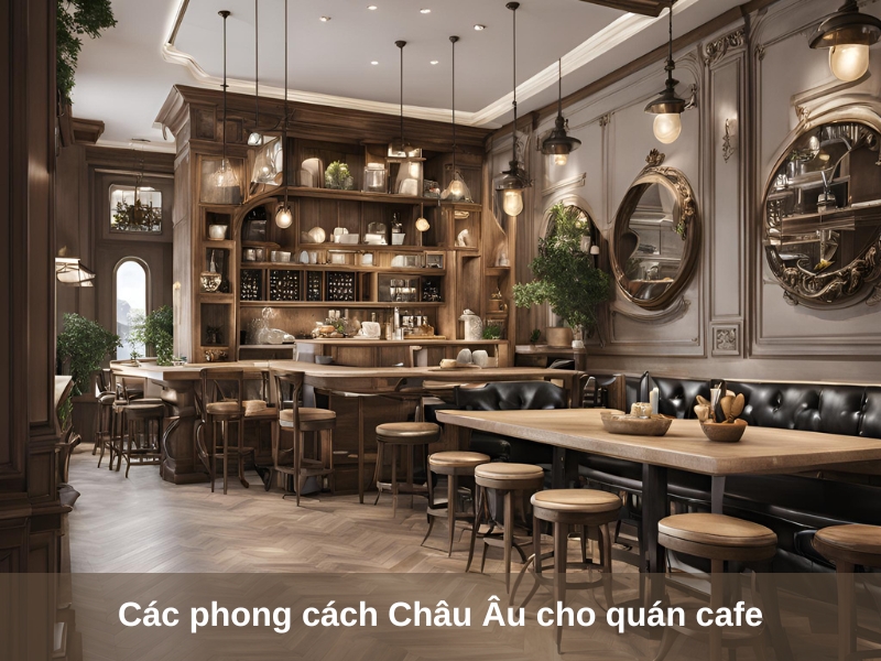 cac phong cach chau au cho quan cafe