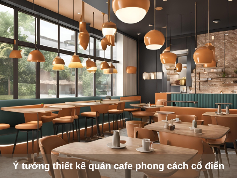 mot so y tuong thiet ke quan cafe phong cach co dien