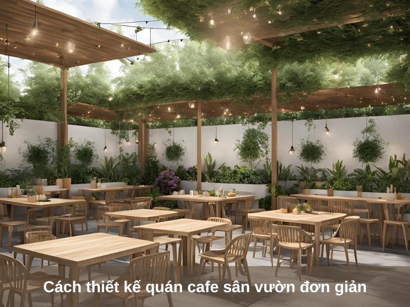 huong dan cach thiet ke quan cafe san vuon don gian