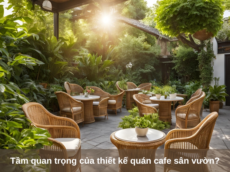 tam quan trong cua thiet ke quan cafe san vuon