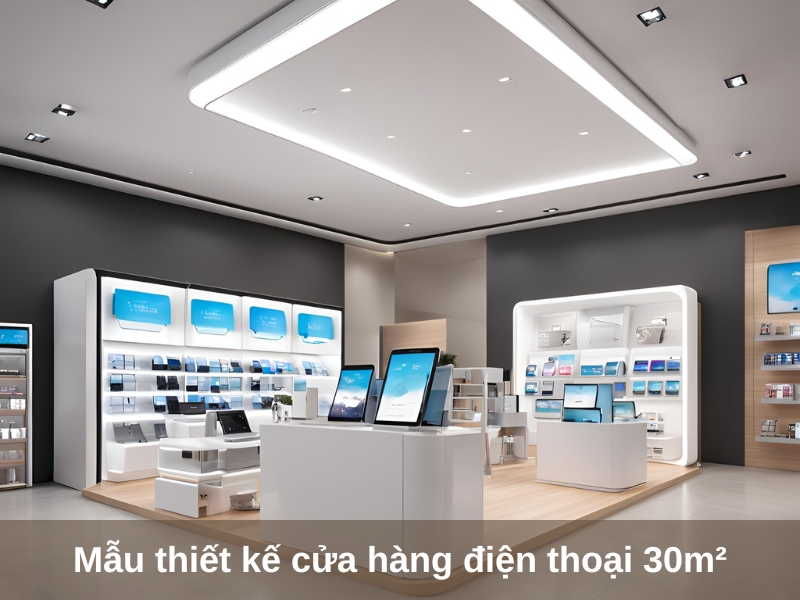 mau thiet ke cua hang dien thoai 30m²