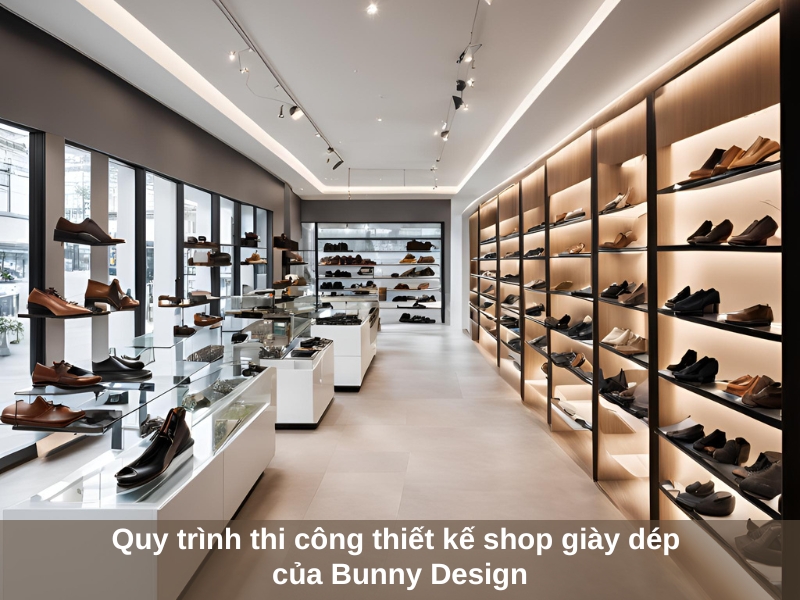 quy trinh thi cong thiet ke shop giay dep cua bunny design