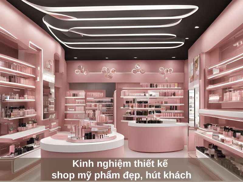 kinh nghiem thiet ke shop my pham dep hut khach