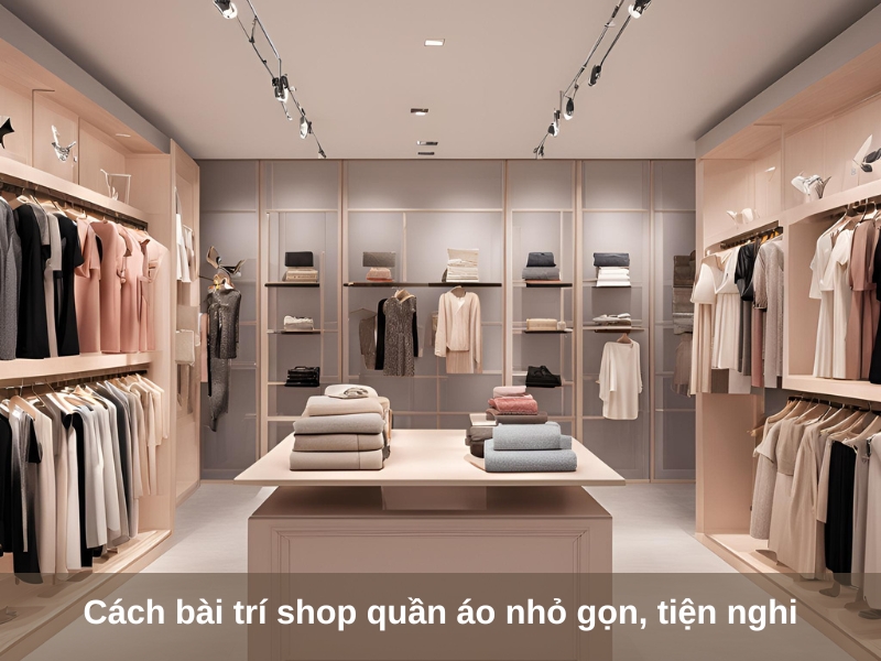 cach bai tri shop quan ao nho gon tien nghi